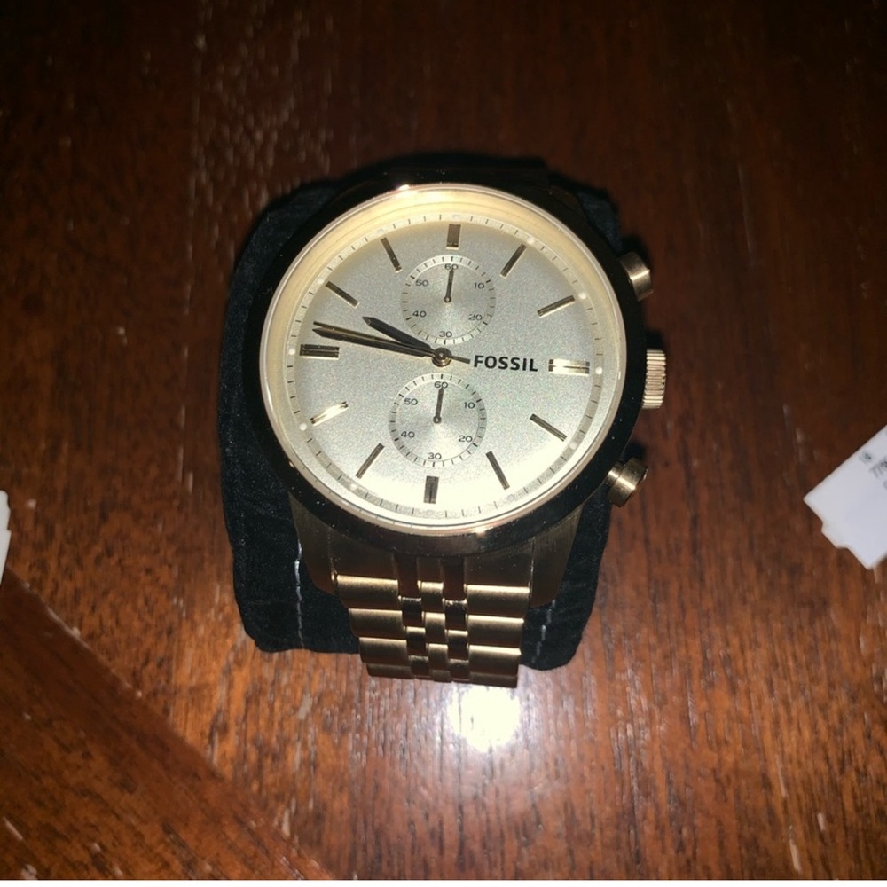 Fossil Gold Chronograph Watch